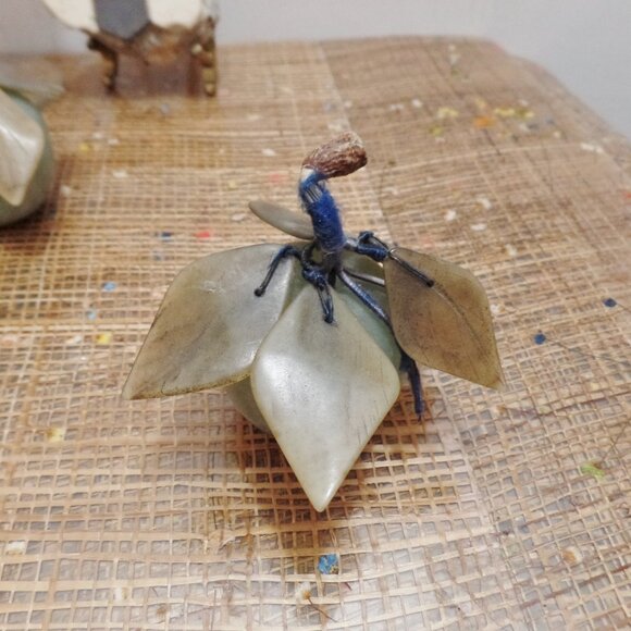 Lot of 5 Chinese Carved Jade Stone Fruit Apples Pear Peach And Grapes Vintage - Picture 14 of 16